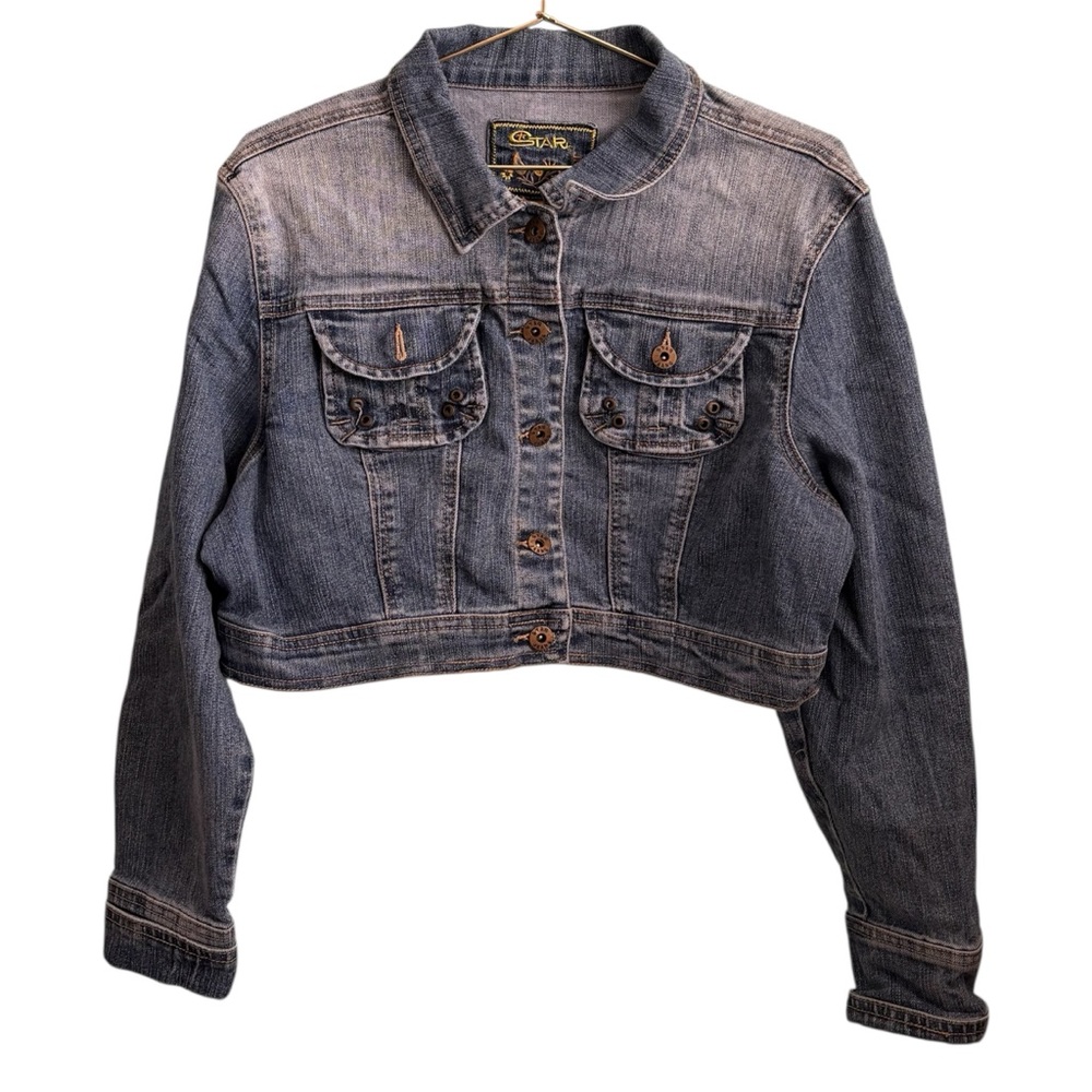 Star Jeans Cropped Denim Jean Jacket